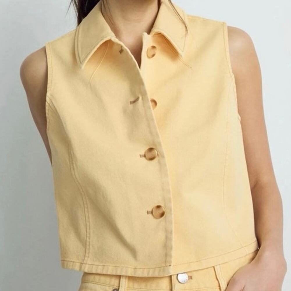 Tanya Taylor Parton yellow Vest Size 4